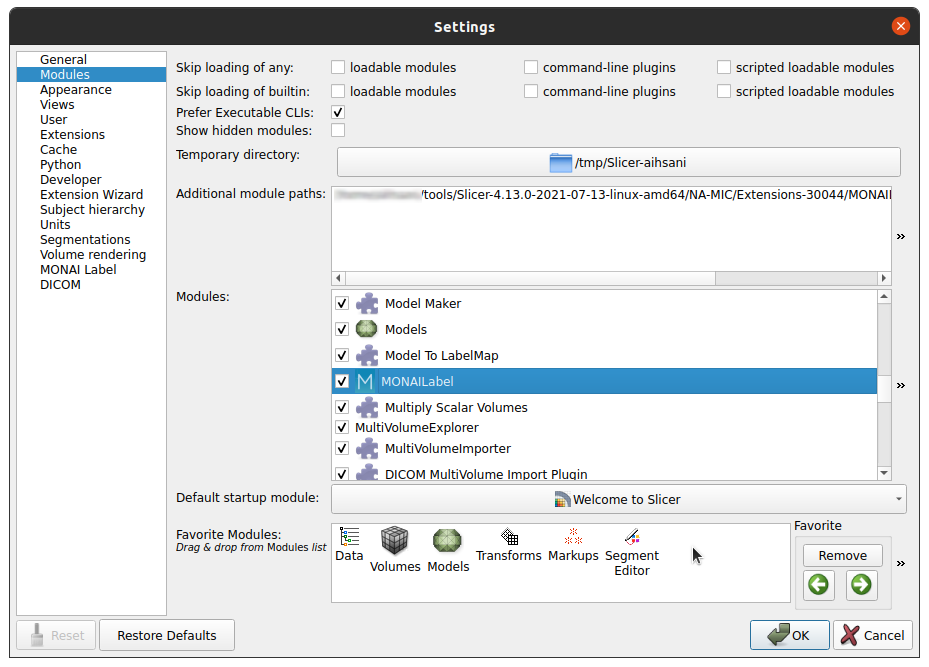 MONAI Label Favorite Module